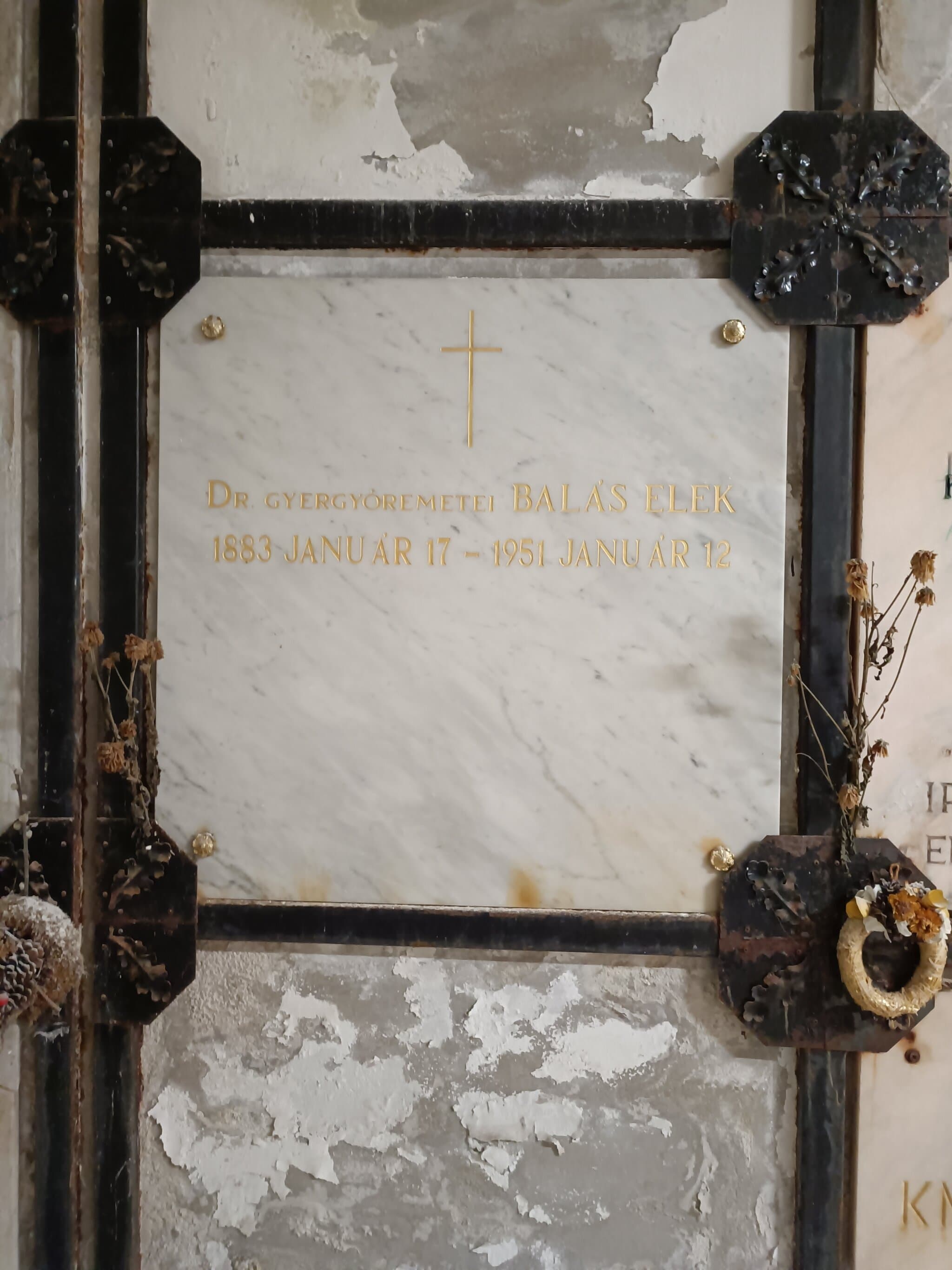 remetei Balás Elek sírja