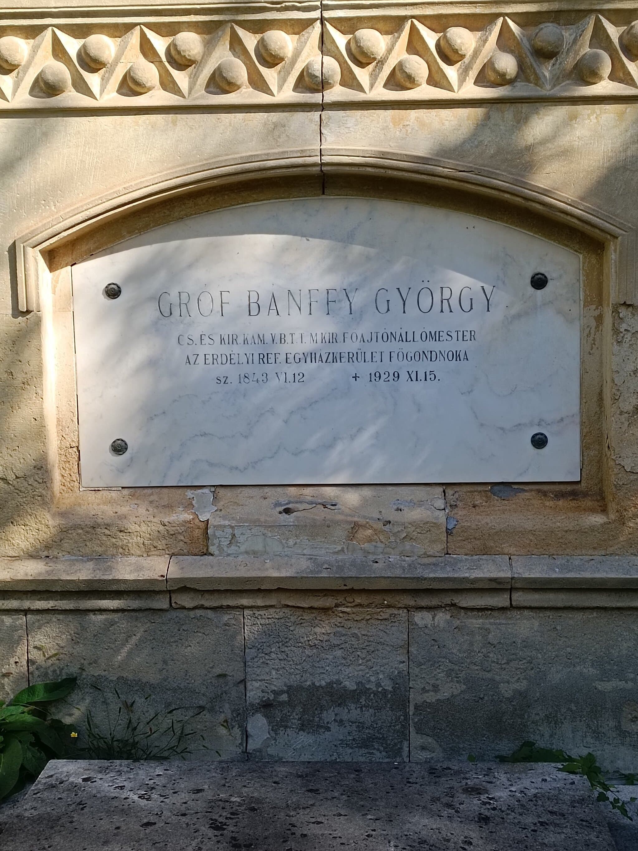 losonczi gróf Bánffy György sírja