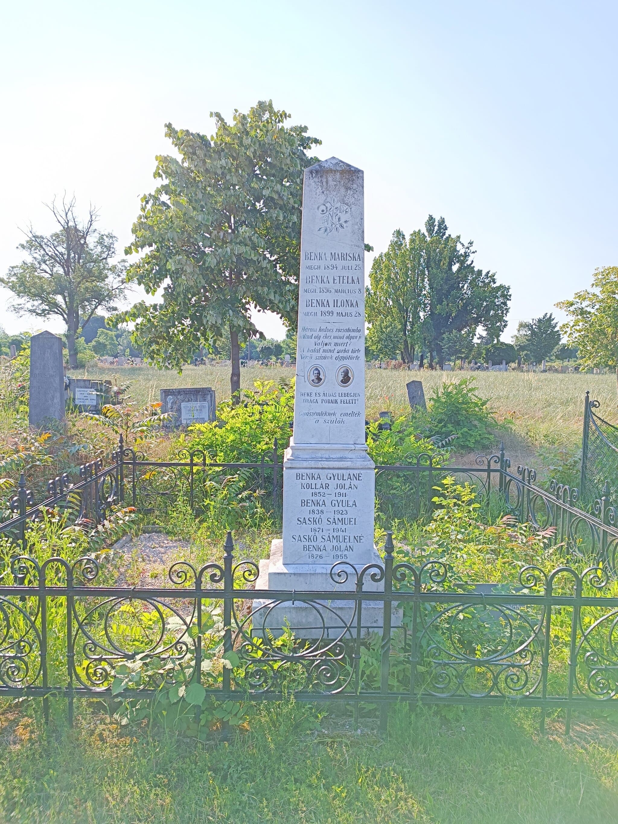 Benka Gyula sírja