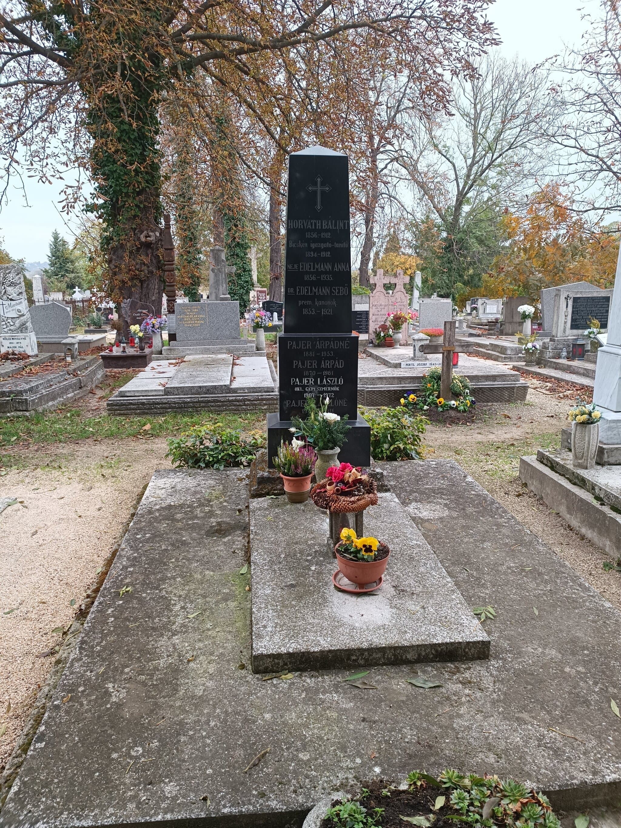 Edelmann Sebő O.Praem sírja