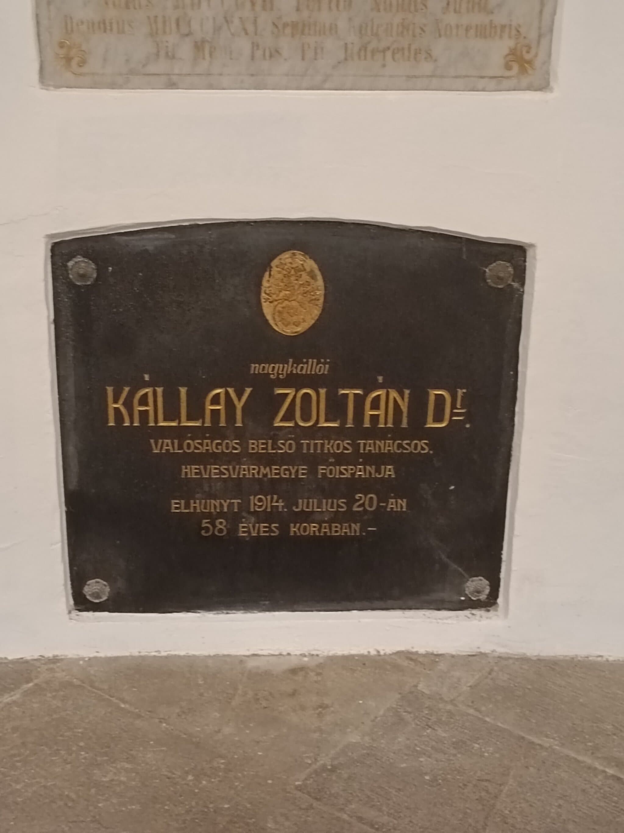 nagykállói Kállay Zoltán sírja