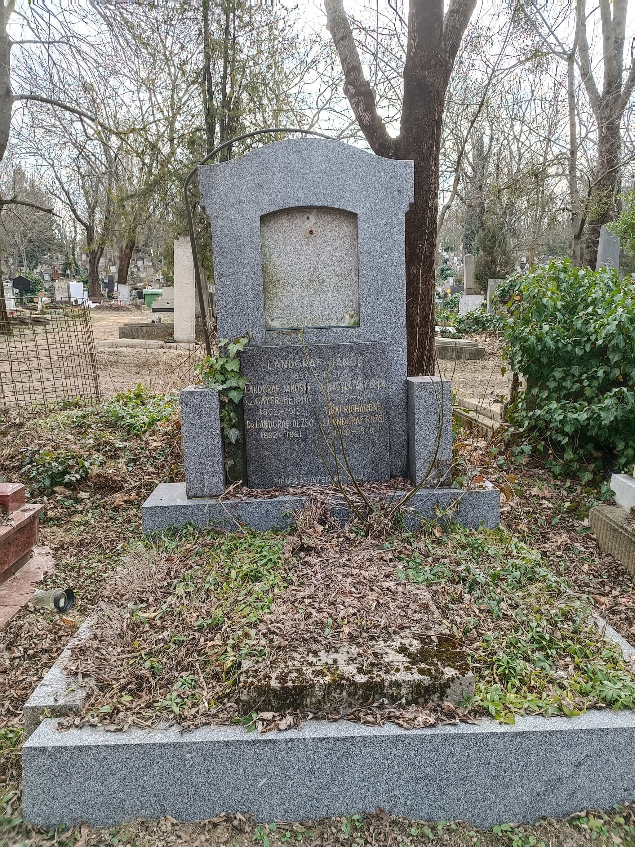 sárvári Landgraf János sírja