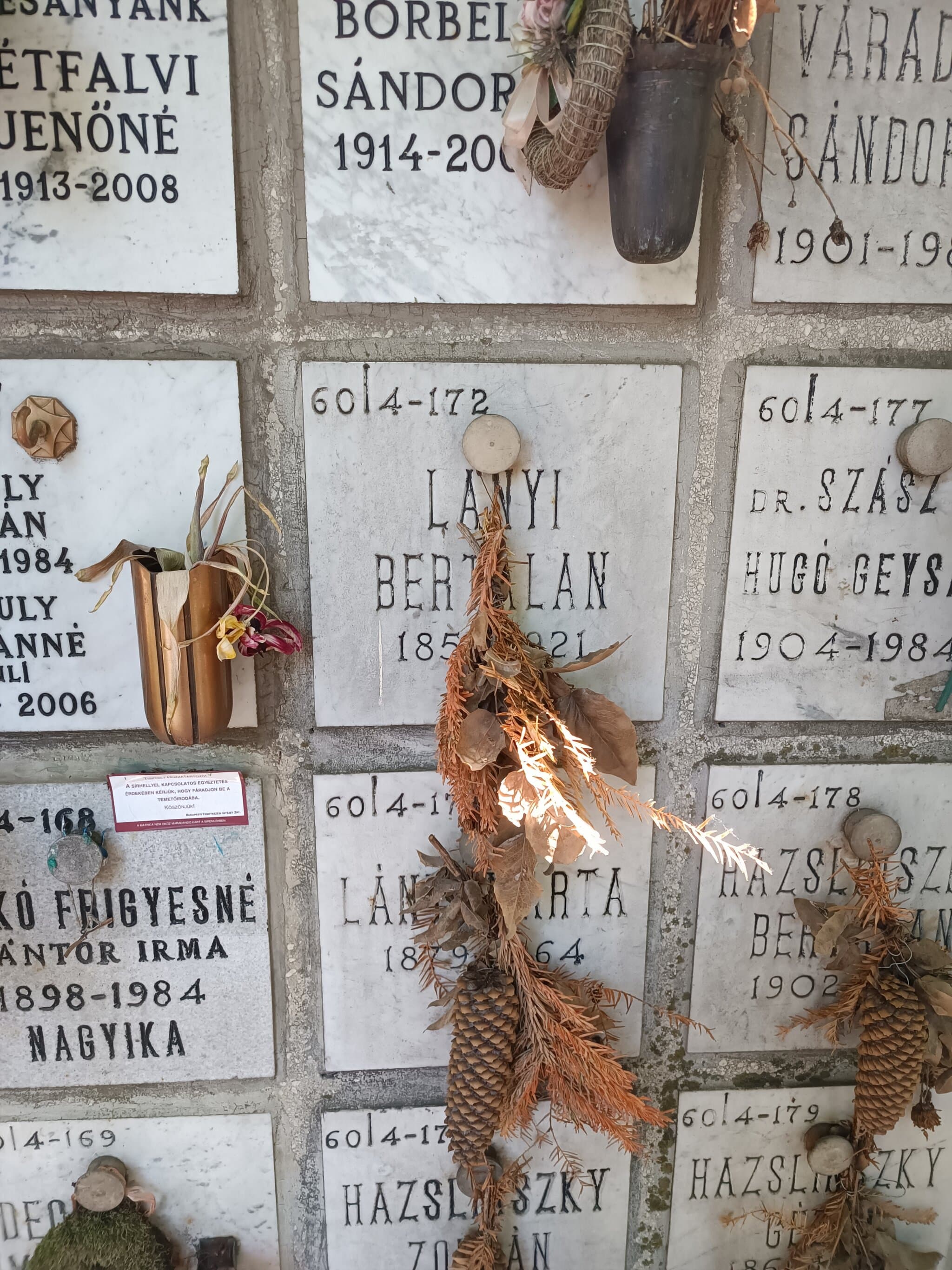 Lányi Bertalan sírja