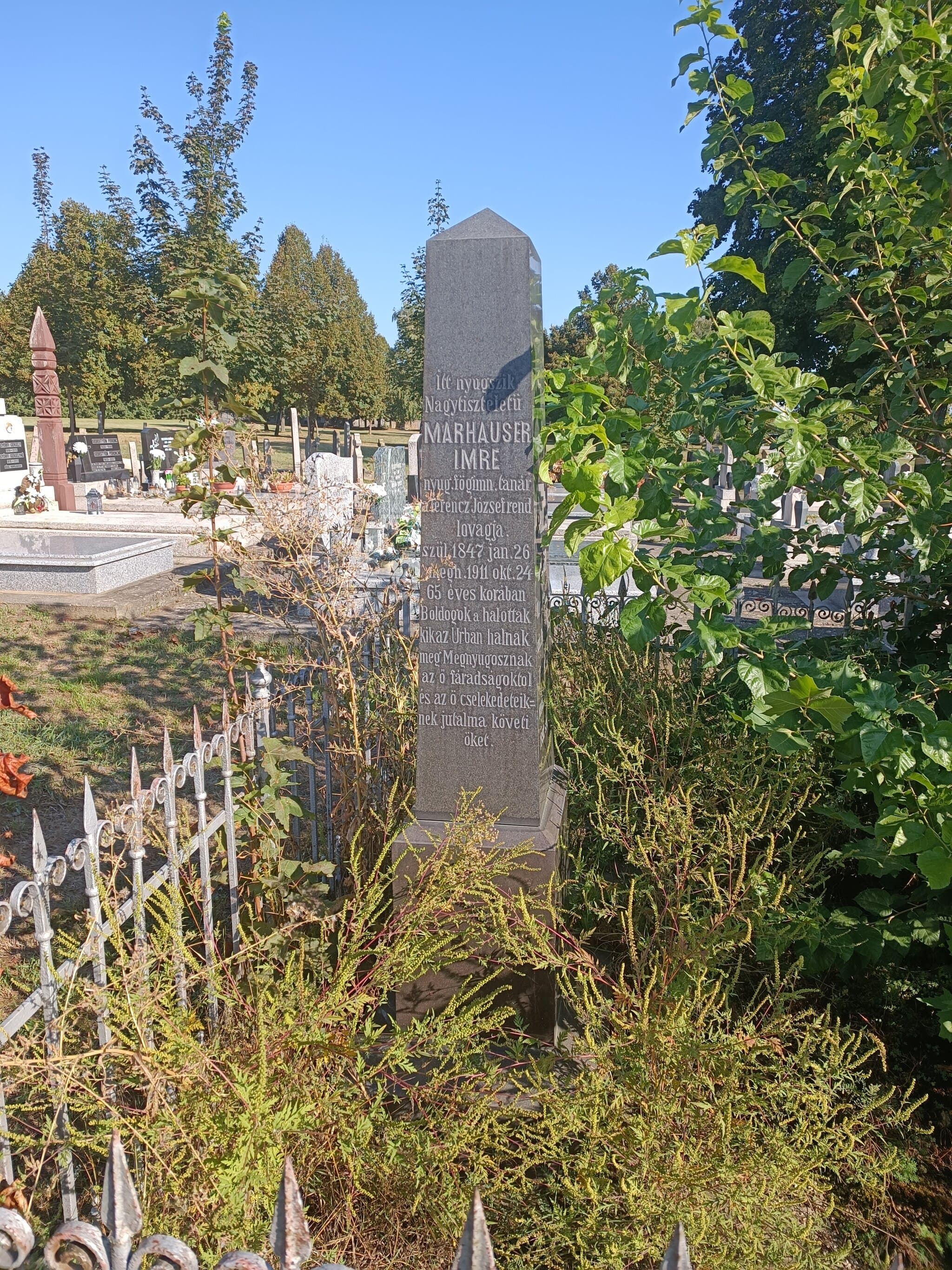 Marhauser Imre sírja