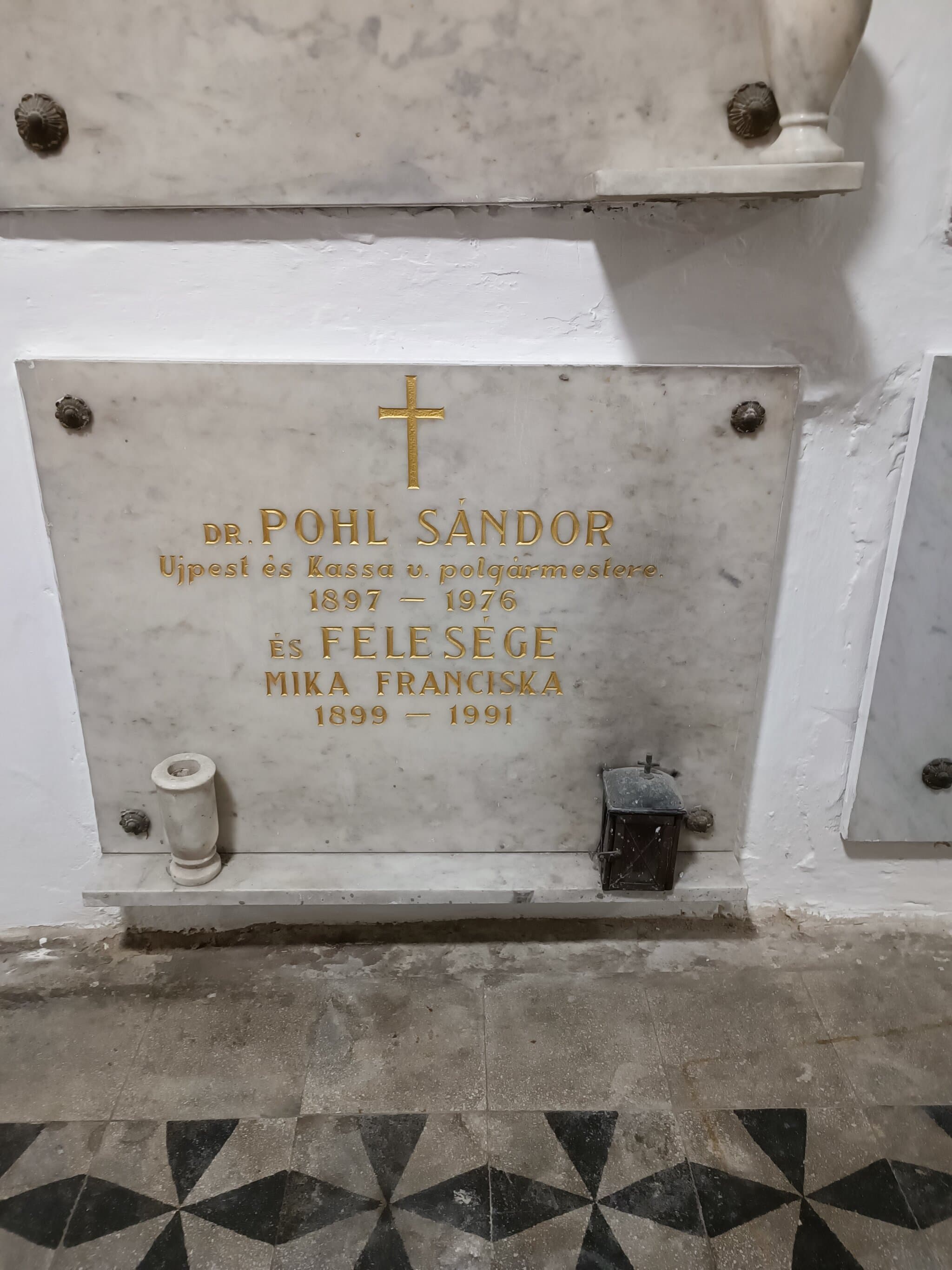 Pohl Sándor 1897 sírja