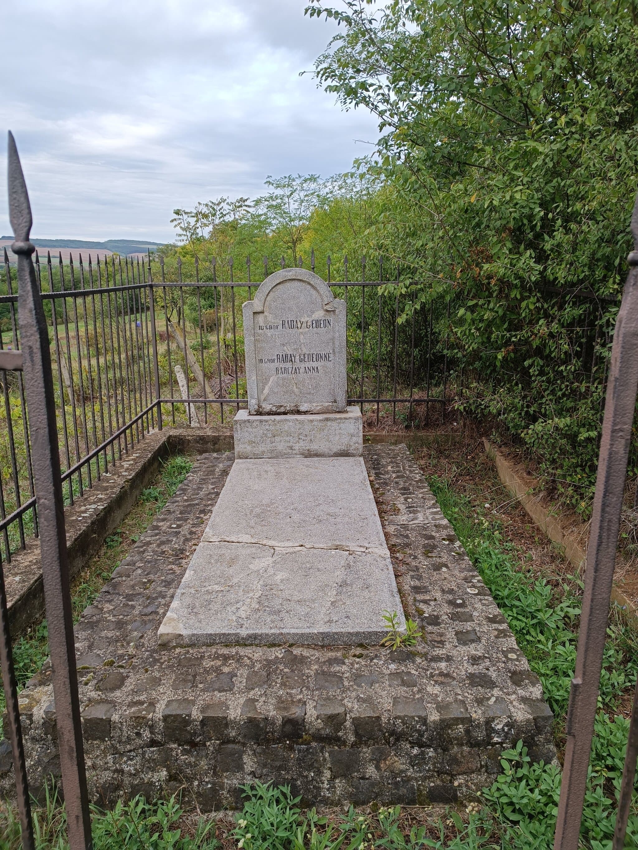 rádai gróf Ráday Gedeon 1829 sírja