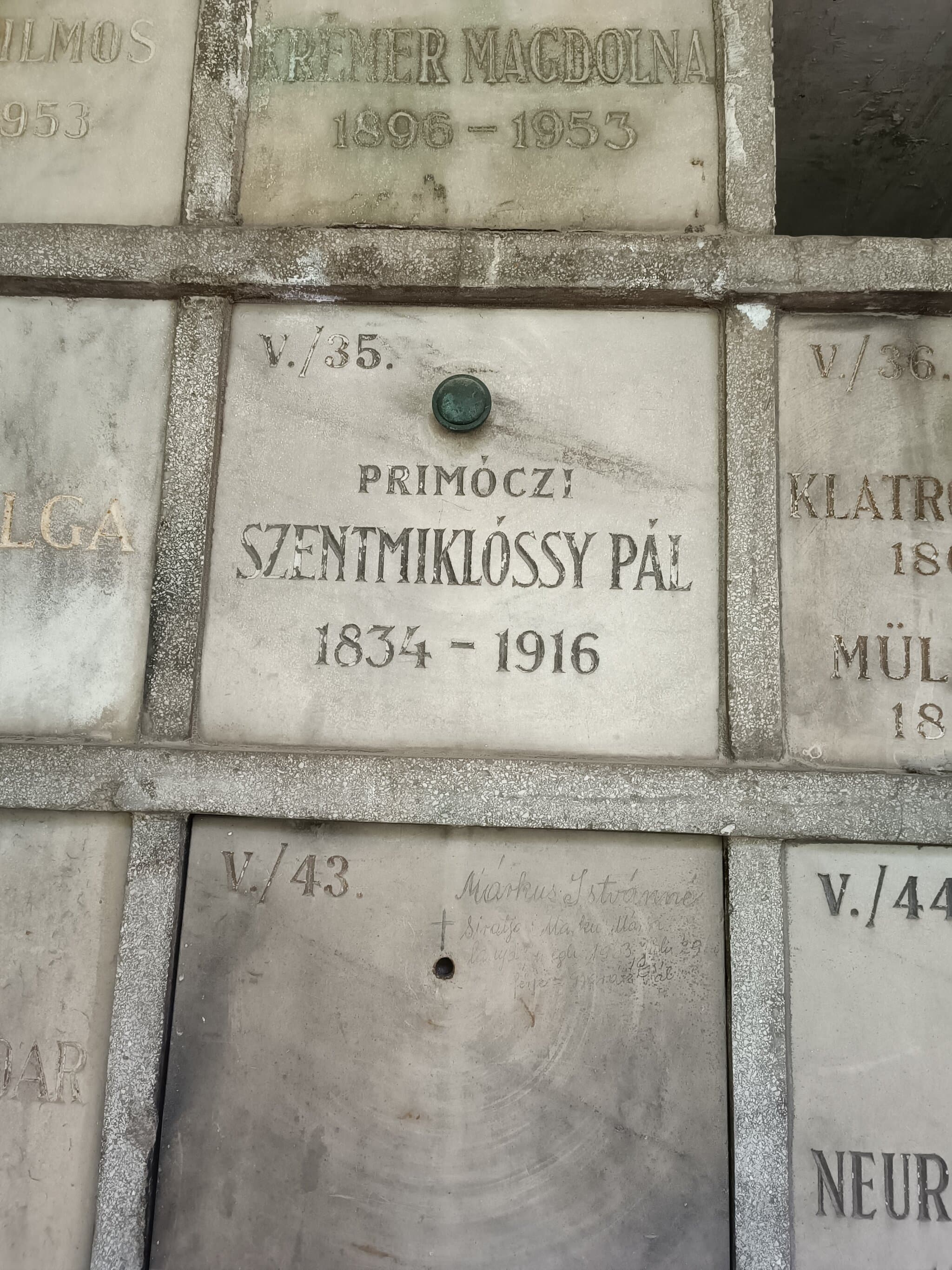 primóczi Szent-Miklóssy Pál sírja