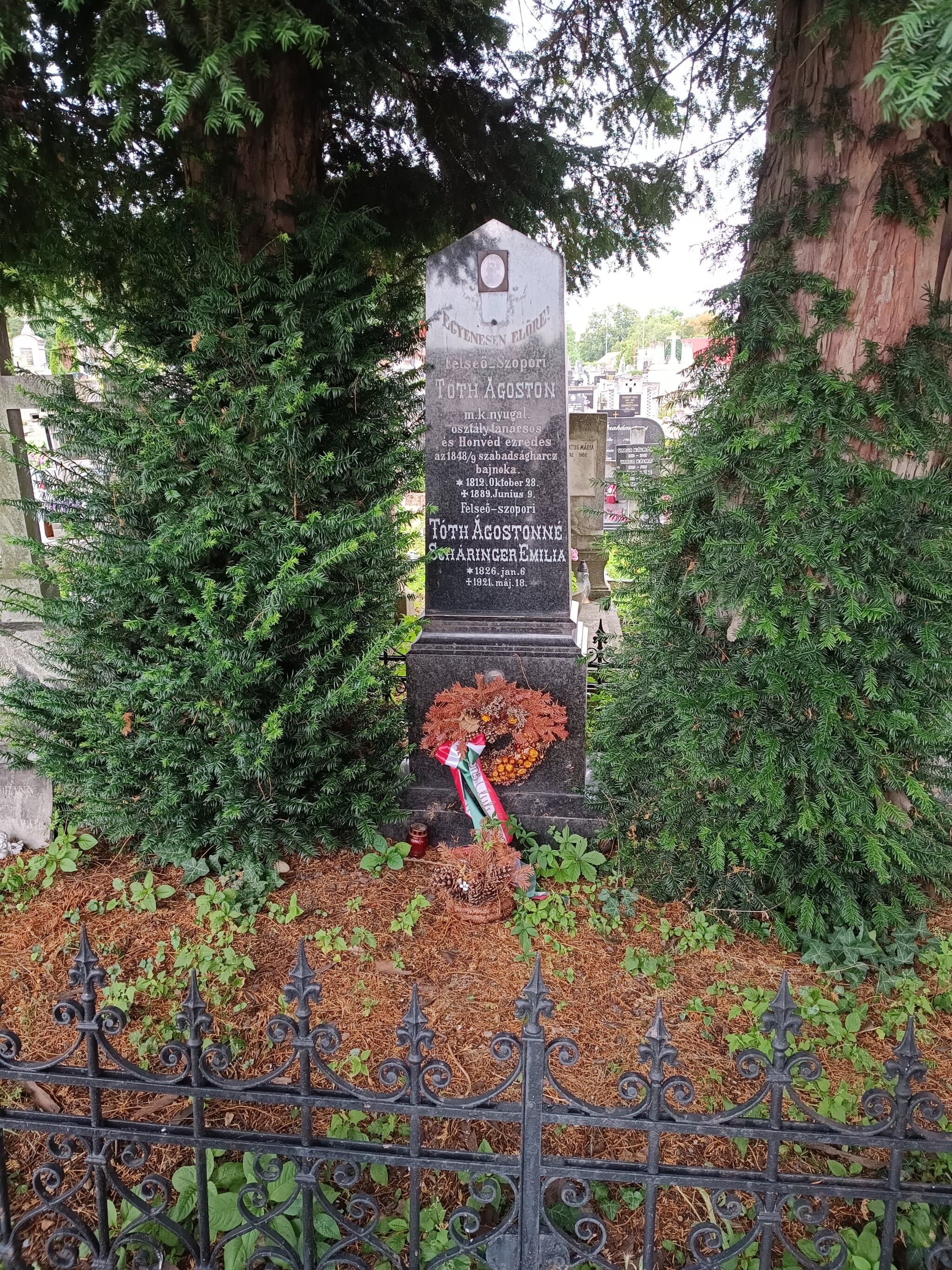 felsőszopori Tóth Ágoston sírja