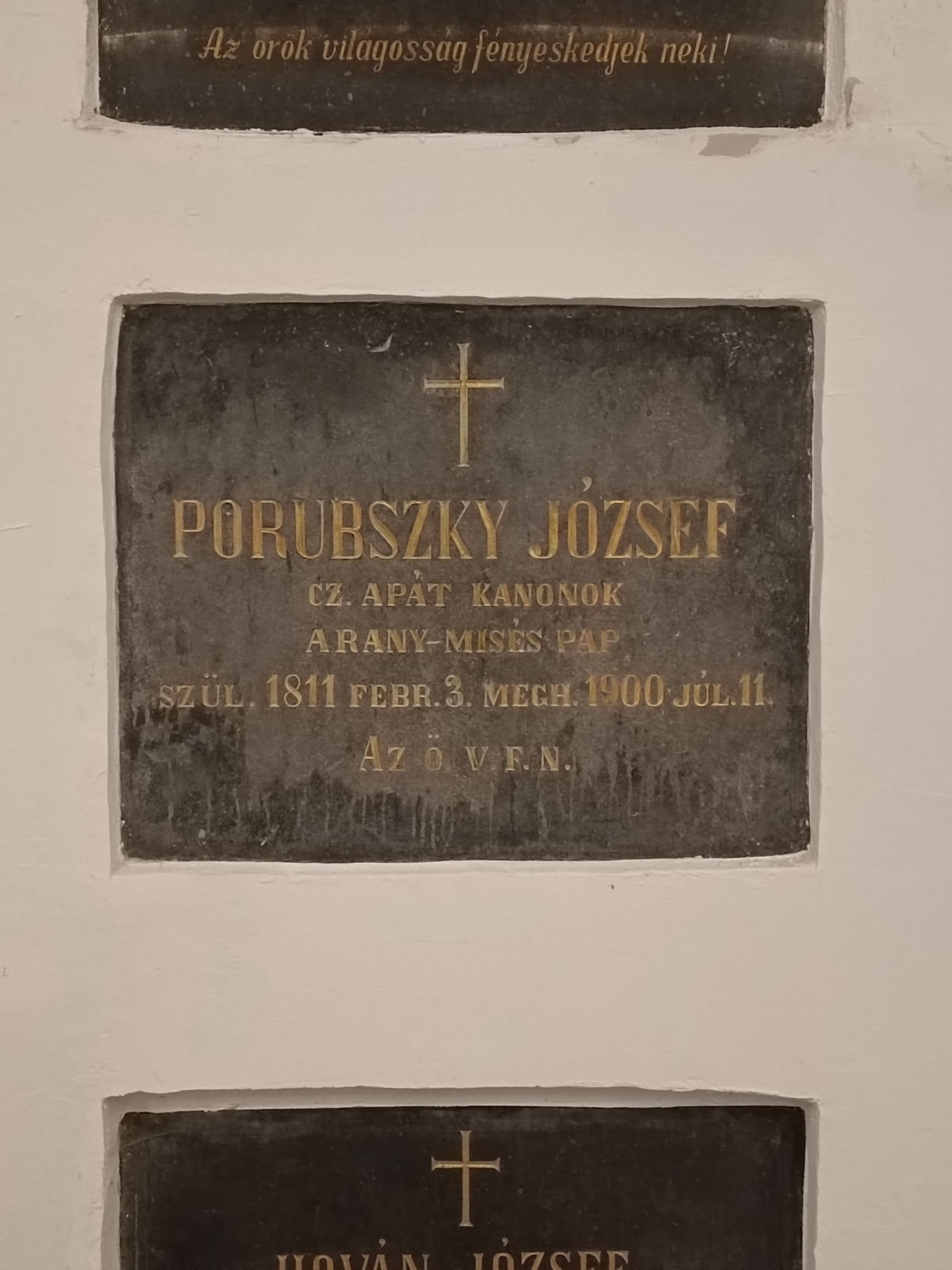 porubai Porubszky József 1811 sírja