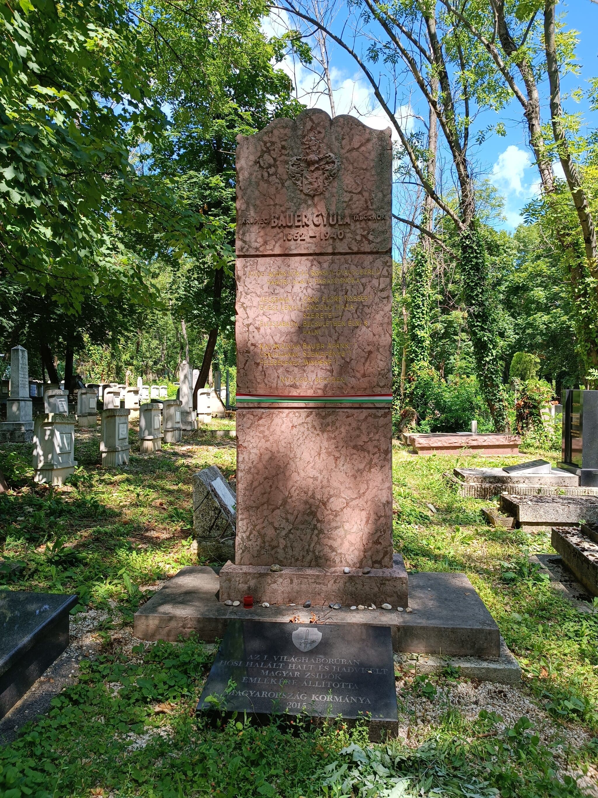 krupieci Bauer Gyula sírja