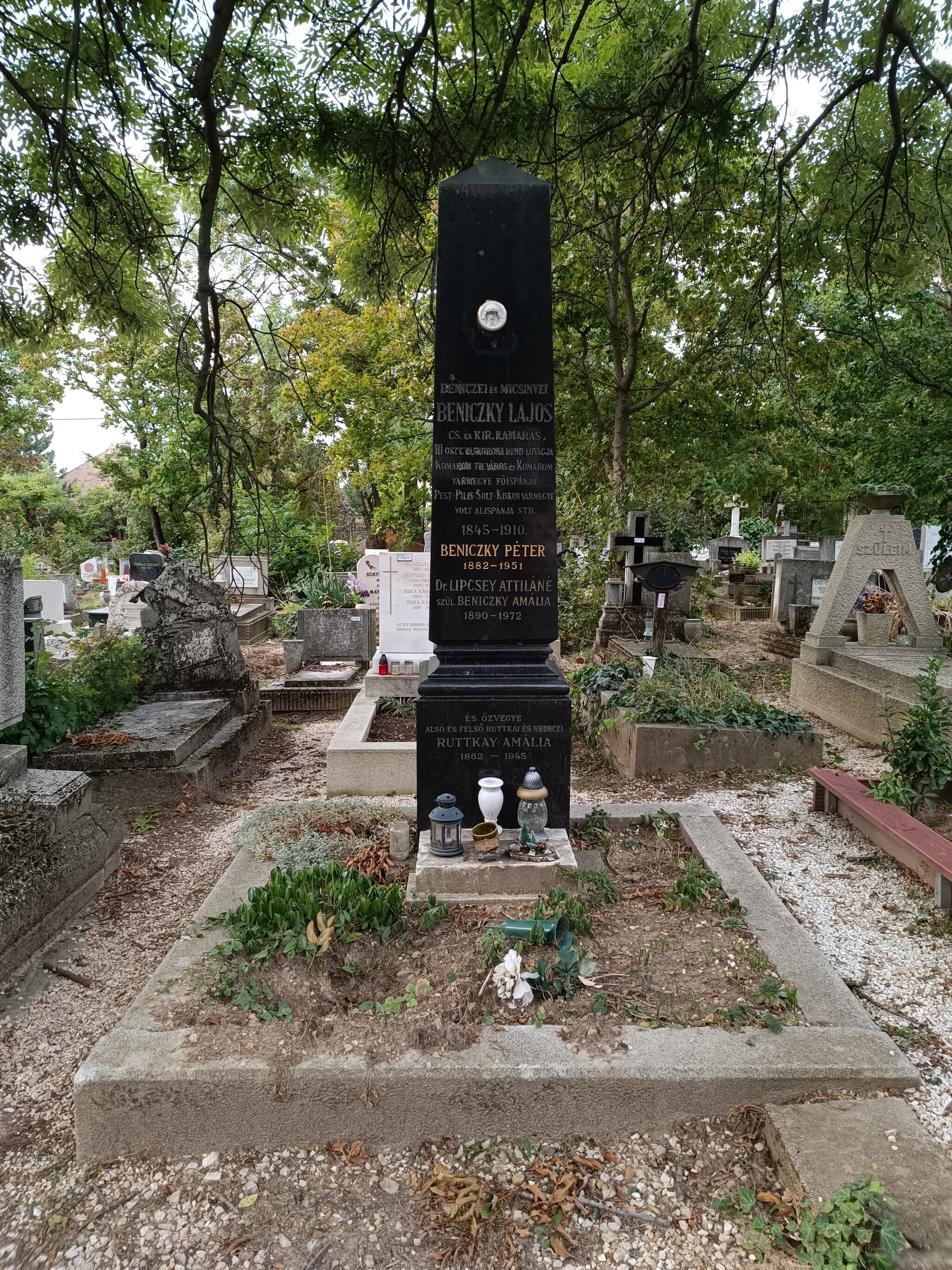 beniczei és micsinyei Beniczky Lajos 1845 sírja