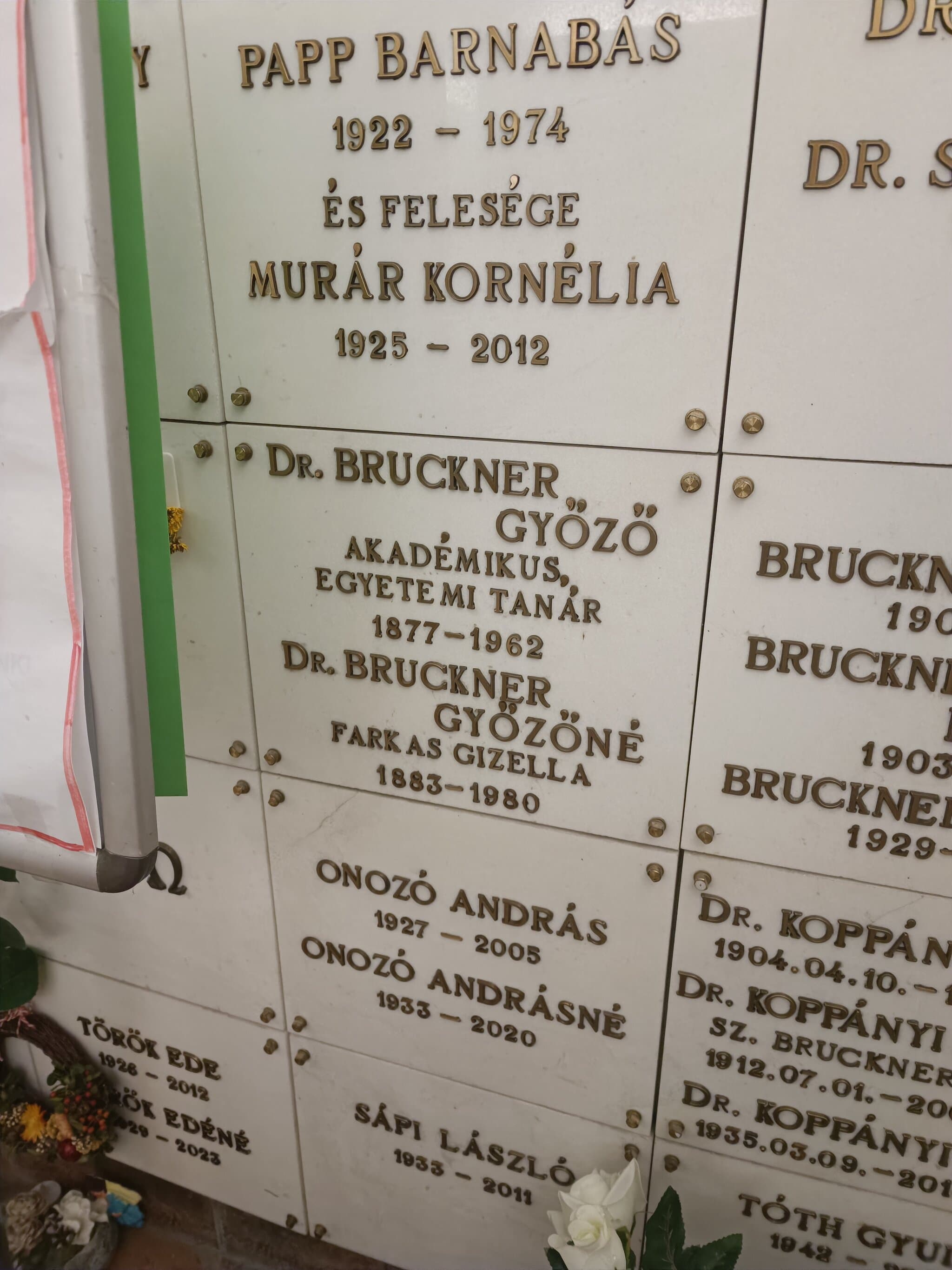 Bruckner Győző sírja