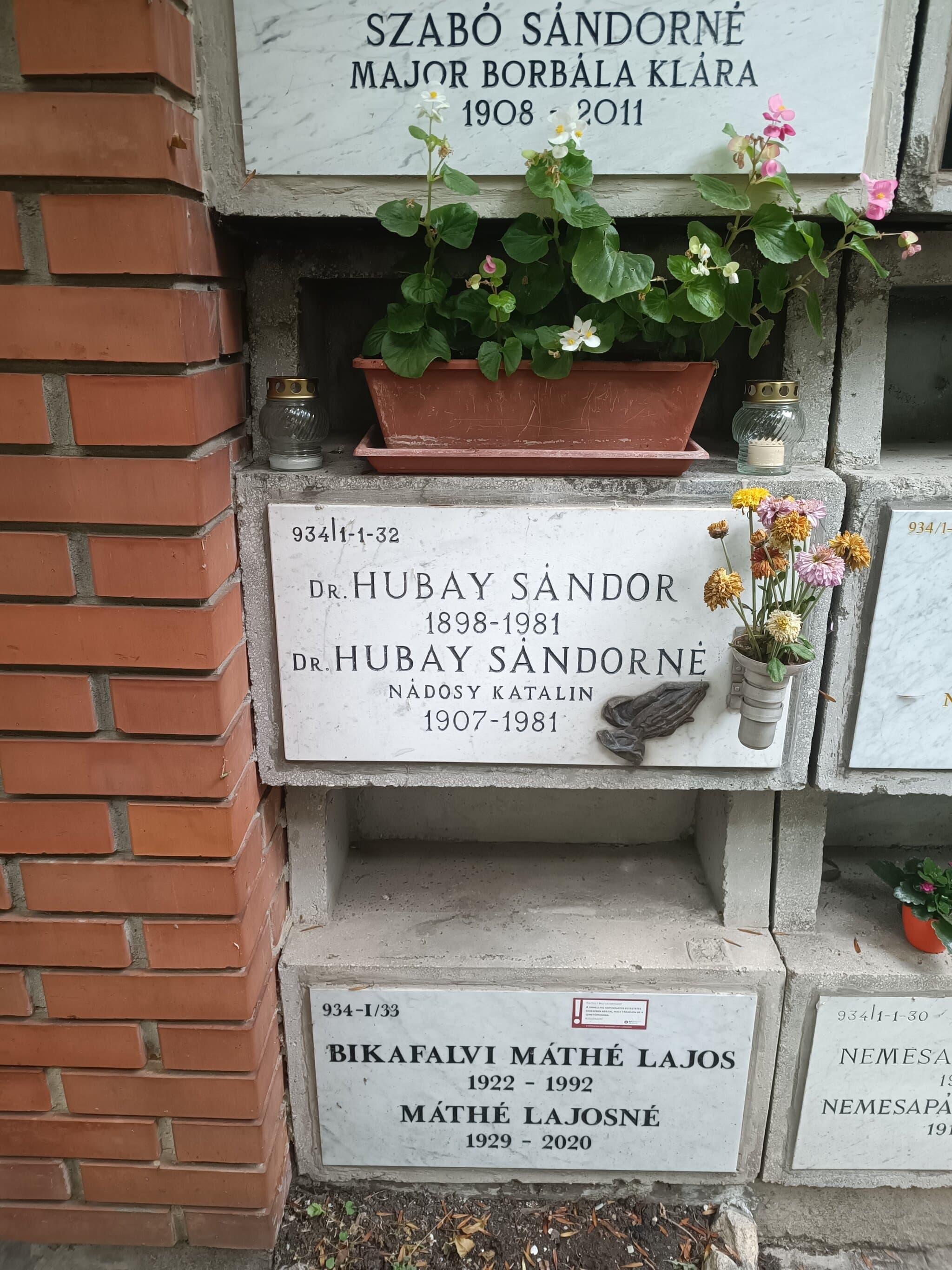 hubói Hubay Sándor sírja