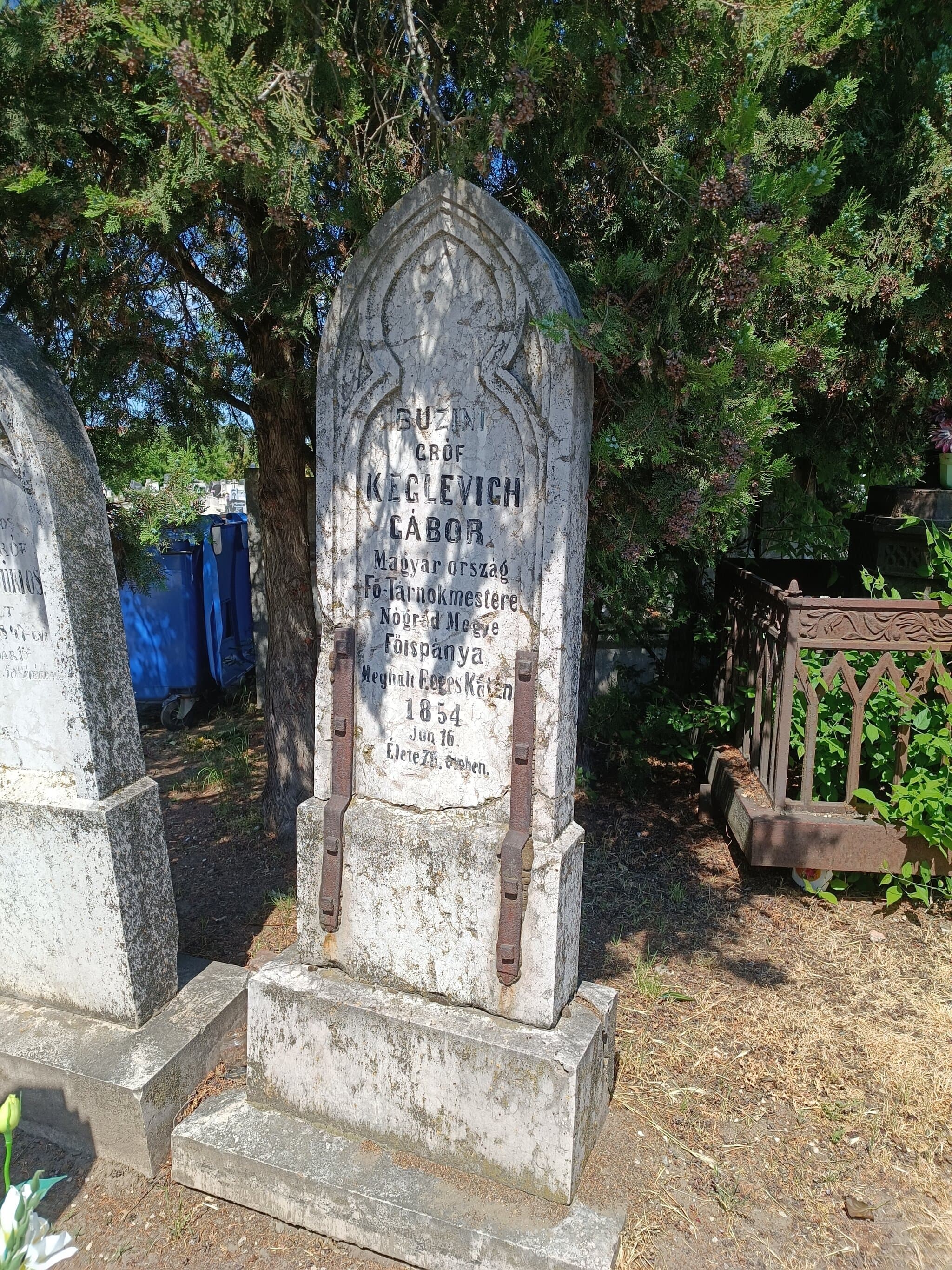 buzini gróf Keglevich Gábor 1784 sírja
