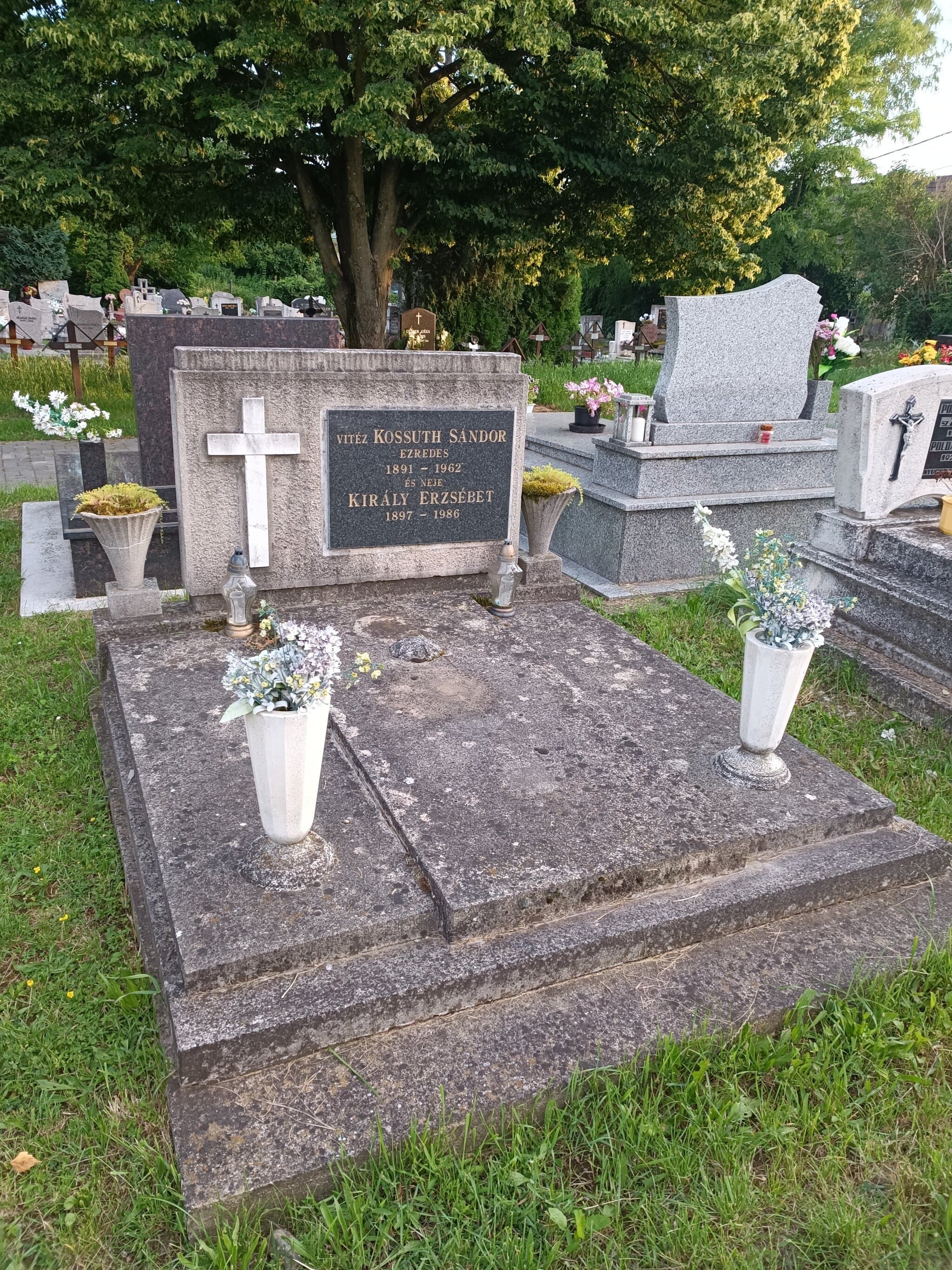 udvardi és kossuthi Kossuth Sándor 1891 sírja