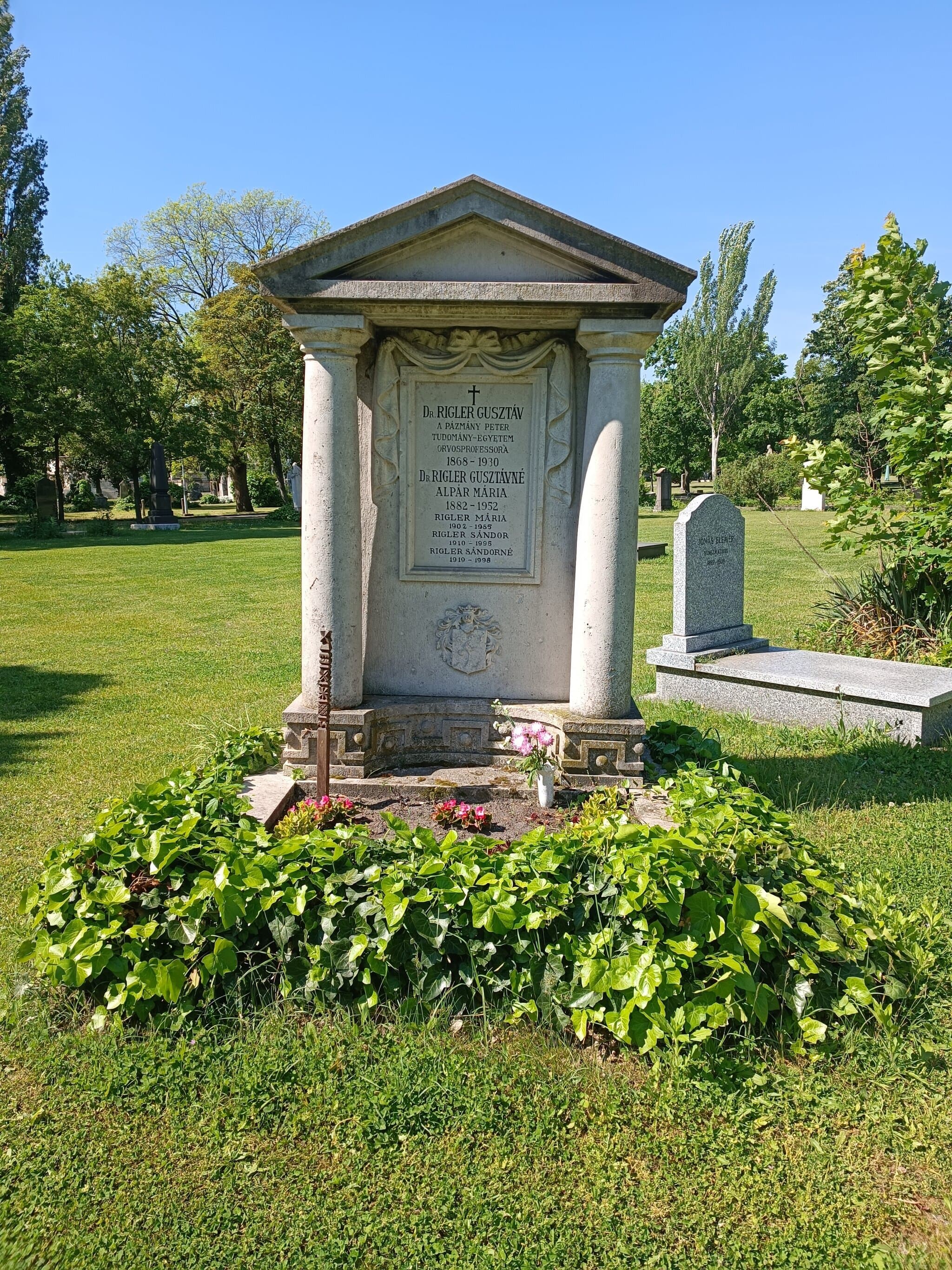 Rigler Gusztáv sírja