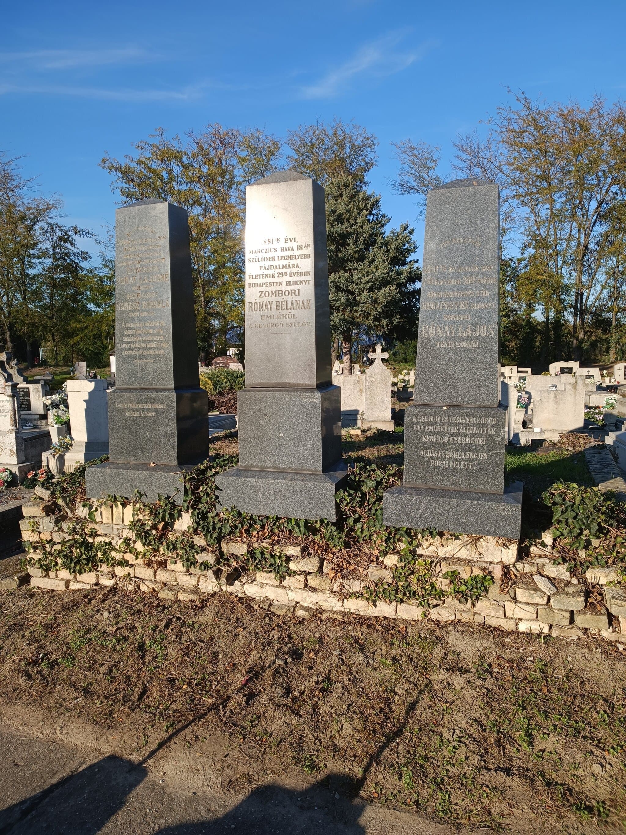 zombori Rónay Lajos sírja