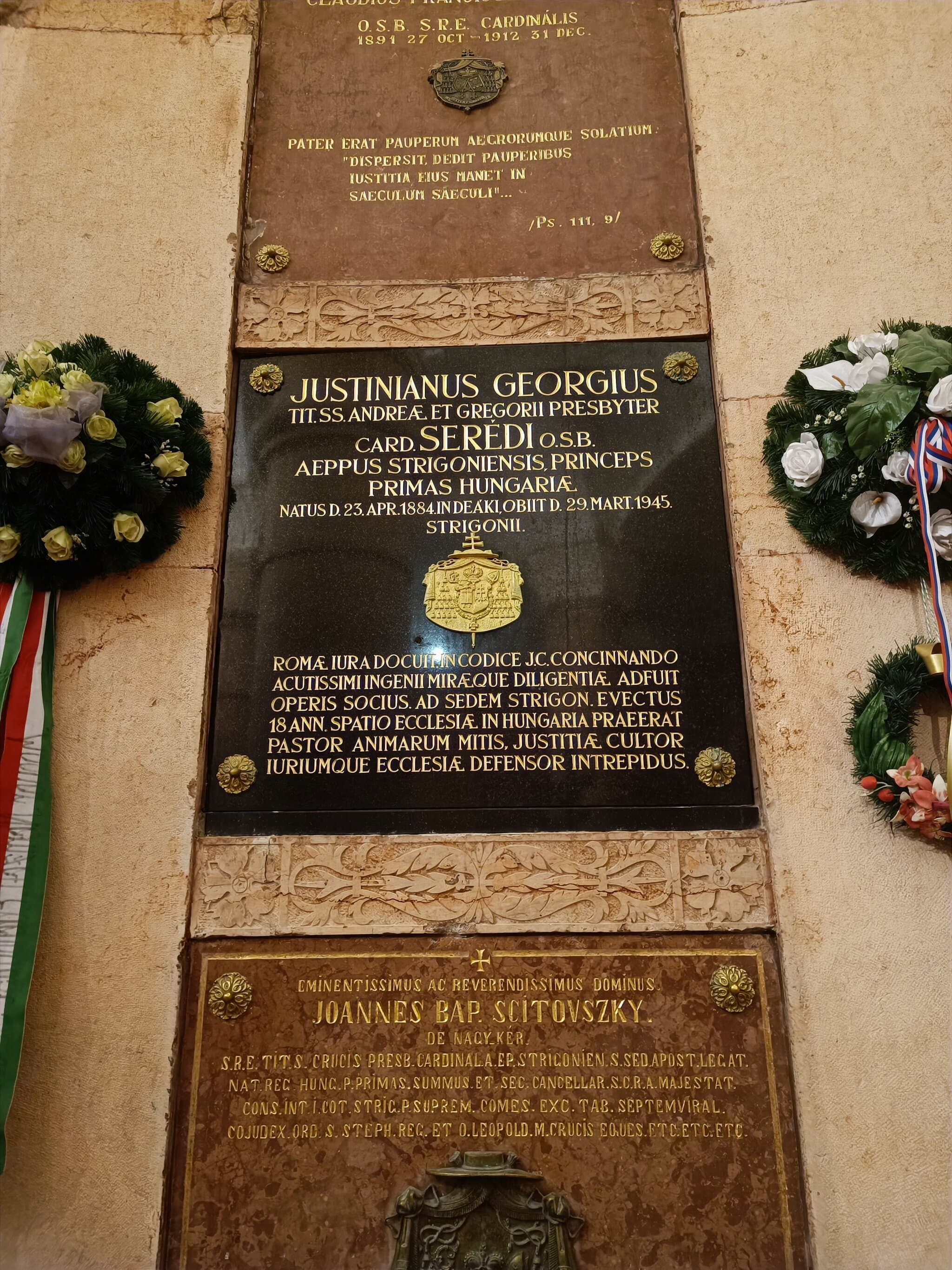 Serédi Jusztinián OSB sírja