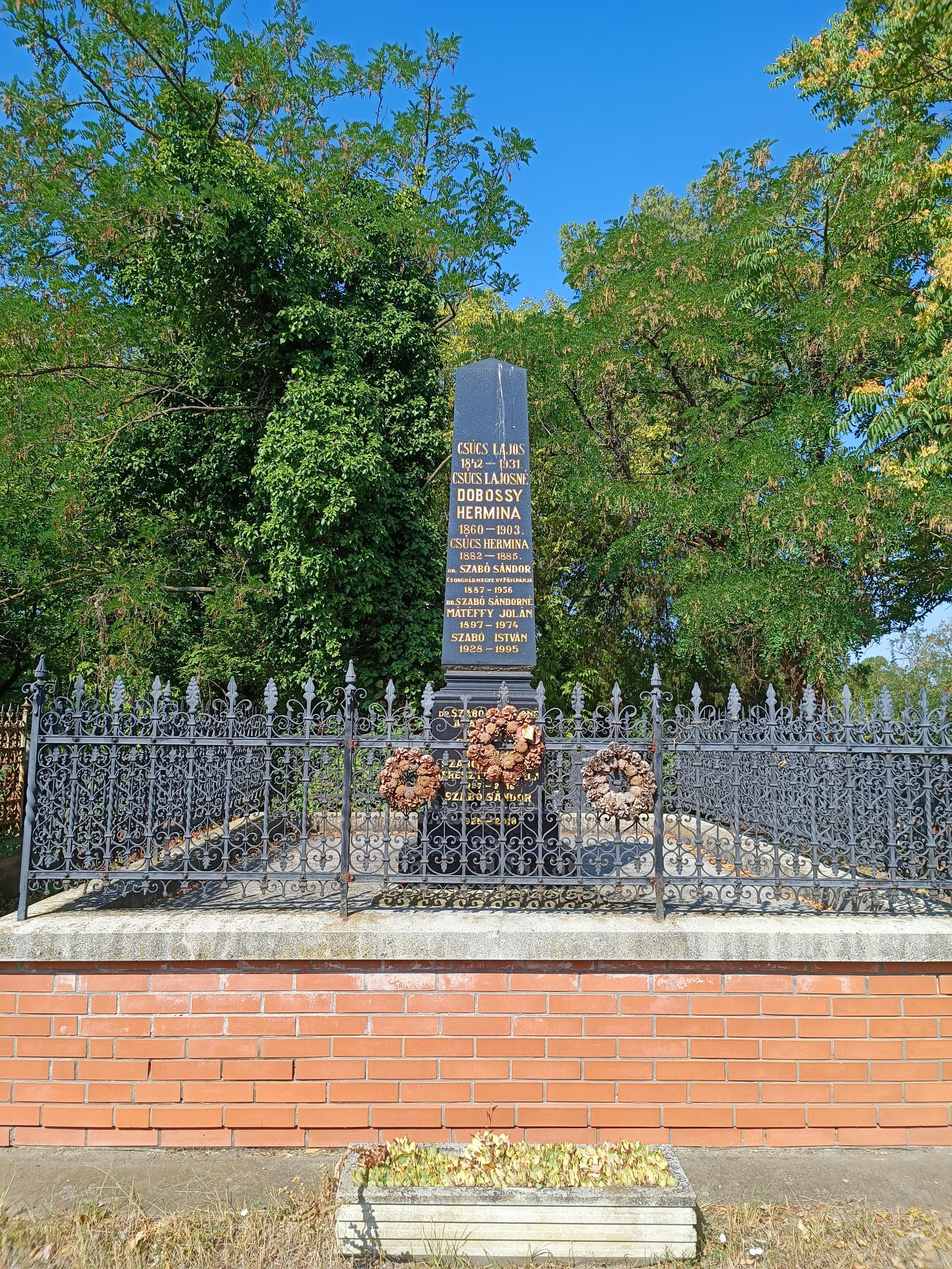 Szabó Sándor 1887 sírja