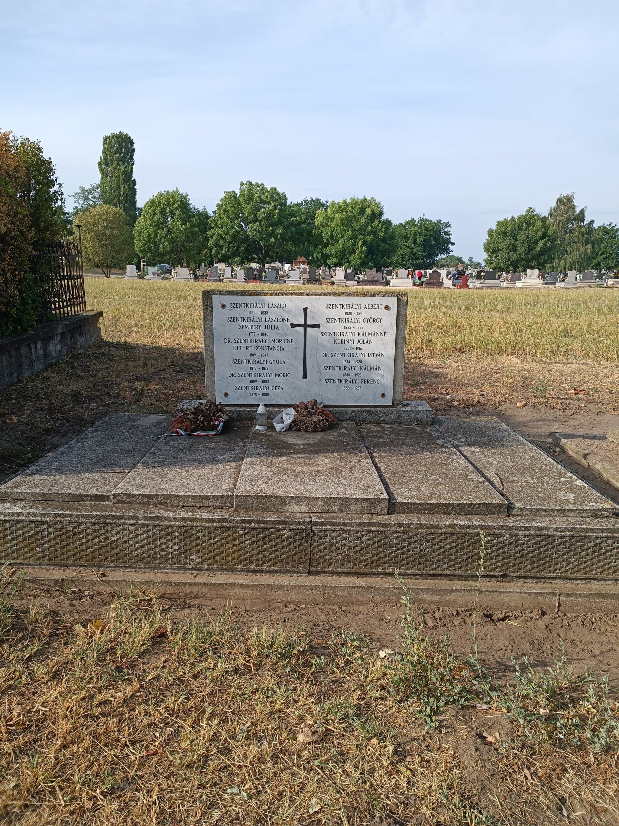 érszentkirályi Szentkirályi Albert sírja