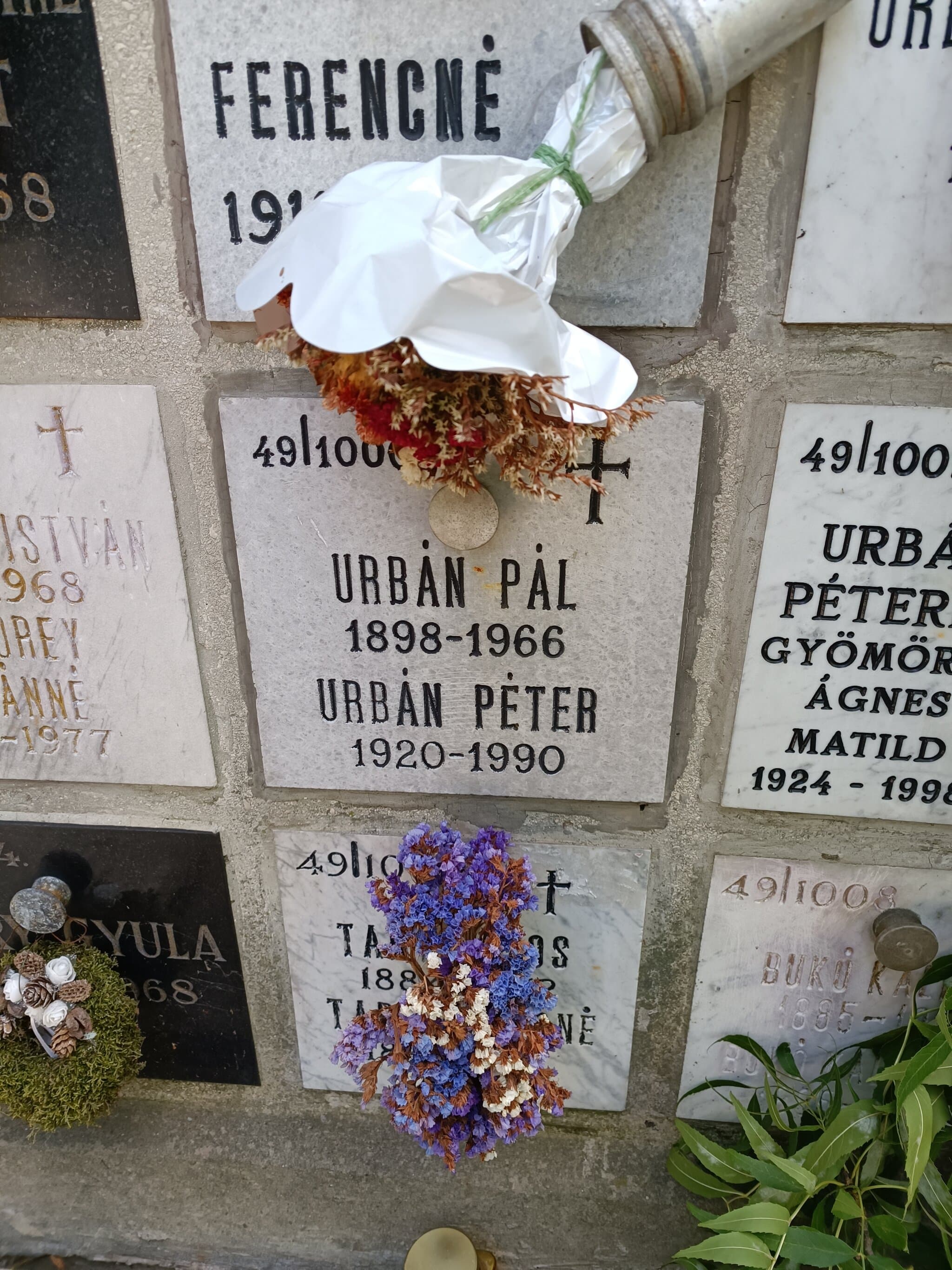monyorói báró Urbán Pál sírja